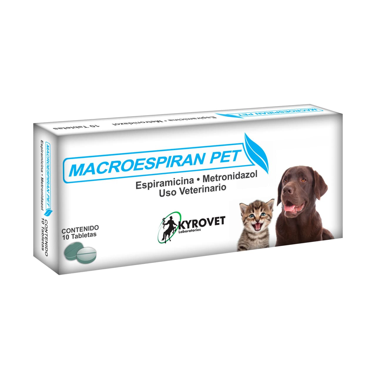 Macroespiran Pet x 10 Tabletas y Unidad