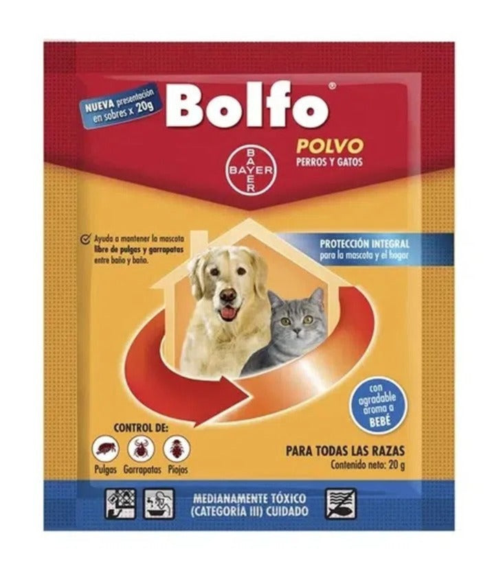 Bolfo Polvo insecticida precio X Sobre de 20 gramos